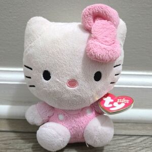 Ty Beanie Baby Hello Kitty Plush Pink Jumper 6"  Rare Htf